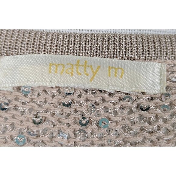 Matty M Knit Blush Tank Top With Sequins - Picture 3 of 6